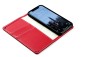 Preview: iPhone Case  mit integrierter schwarzer Kunststoffschale in Lederimitat ECO APPLE LEATHER rot