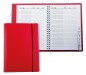 Preview: Adressbuch DIN A5 mit Gummibandverschluss Lederimitat ECO APPLE LEATHER rot