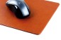 Preview: Mousepad aus veganem Lederimitat braun  - made in Germany