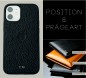 Preview: iPhone Case Silikon Schutzhülle in PREMIUM LEDER SOFTGRAIN schwarz (genarbt)