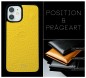 Preview: iPhone Case Silikon Schutzhülle in PREMIUM LEDER SOFTGRAIN gelb (genarbt)