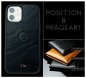 Preview: iPhone Case Silikon Schutzhülle in PREMIUM LEDER VINTAGE schwarz