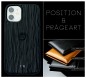 Preview: iPhone Case Silikon Schutzhülle in PREMIUM LEDER MANHATTAN Paglia schwarz