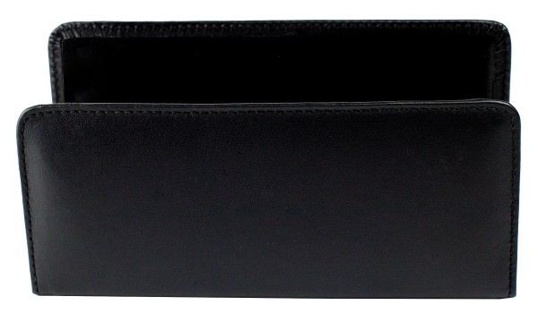 Briefständer PREMIUM LEDER BOXCALF schwarz (glatt)