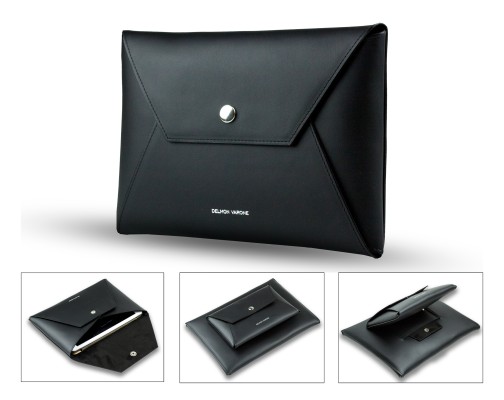 iPad Tasche PREMIUM LEDER BOXCALF schwarz