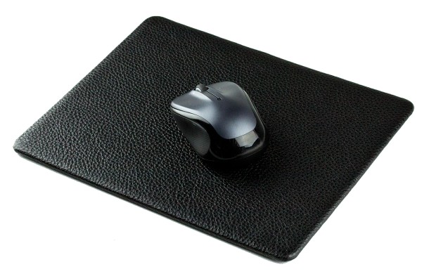 Mousepad PREMIUM LEDER SOFT GRAIN schwarz (genarbt)