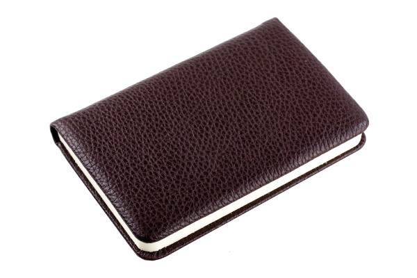 Pocket Notizbuch (gebunden) PREMIUM LEDER SOFT GRAIN dunkelbraun (genarbt)