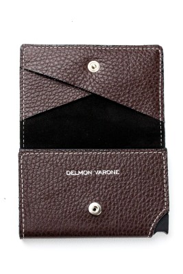 Slim Wallet Cardprotector mit RFID Schutz in PREMIUM LEDER SOFTGRAIN marronebraun