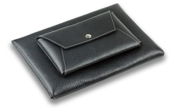 iPad Tasche PREMIUM LEDER SOFT GRAIN schwarz