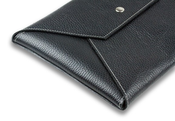 iPad Tasche PREMIUM LEDER SOFT GRAIN schwarz