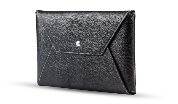 iPad Tasche PREMIUM LEDER SOFT GRAIN schwarz