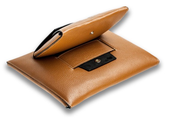 iPad Tasche PREMIUM LEDER SOFT GRAIN braun