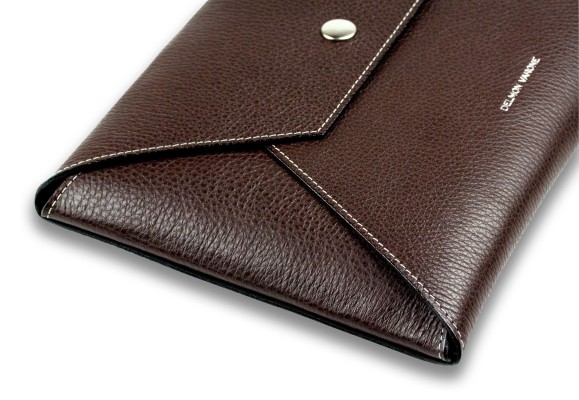 iPad Tasche PREMIUM LEDER SOFT GRAIN dunkelbraun