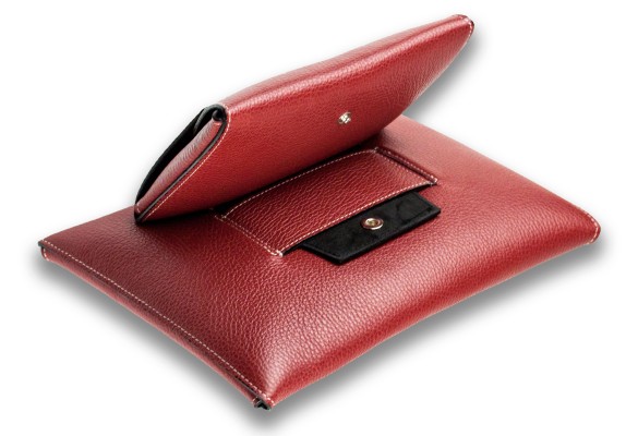 iPad Tasche PREMIUM LEDER SOFT GRAIN rot