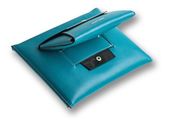 iPad Tasche PREMIUM LEDER SOFT GRAIN türkis