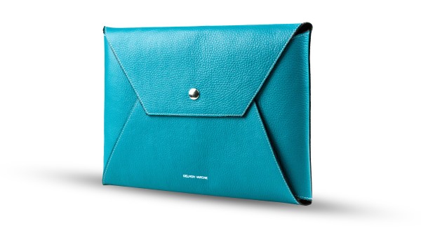 iPad Tasche PREMIUM LEDER SOFT GRAIN türkis