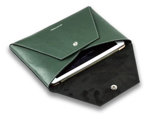 iPad Tasche PREMIUM LEDER SOFT GRAIN grün