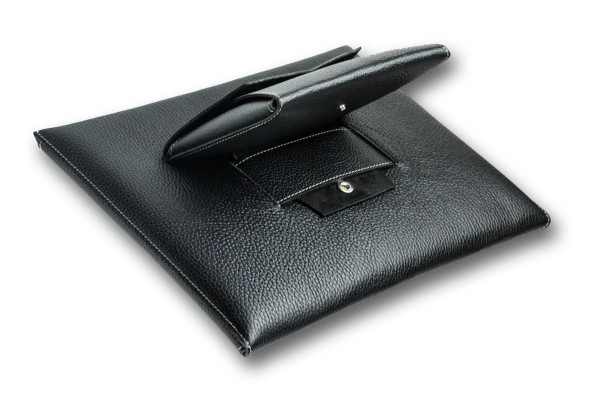 Macbook Tasche PREMIUM LEDER SOFT GRAIN schwarz