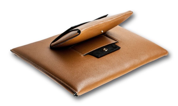 Macbook Tasche PREMIUM LEDER SOFT GRAIN braun