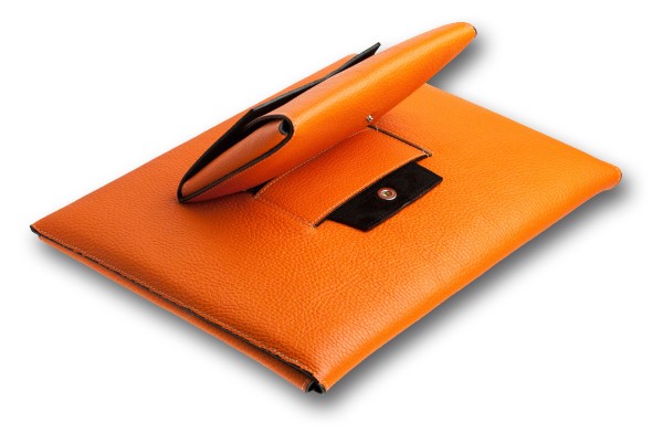 Macbook Tasche PREMIUM LEDER SOFT GRAIN orange