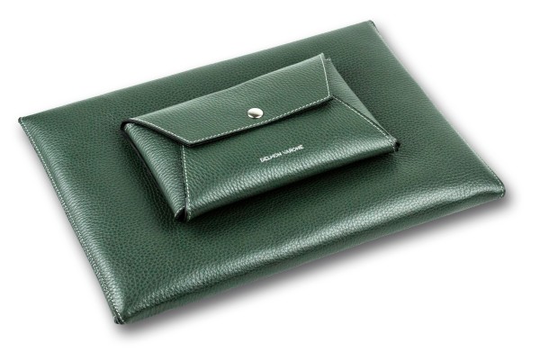 Macbook Tasche PREMIUM LEDER SOFT GRAIN grün