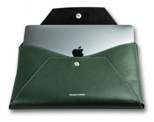 Macbook Tasche PREMIUM LEDER SOFT GRAIN grün