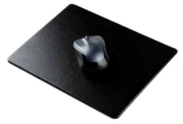 Mousepad PREMIUM LEDER VINTAGE Anilin schwarz