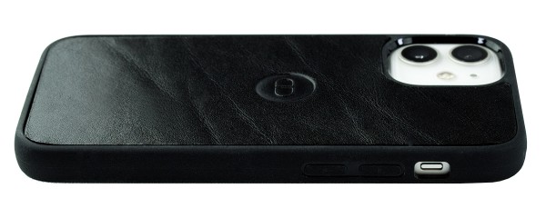 iPhone Case Silikon Schutzhülle in PREMIUM LEDER VINTAGE schwarz