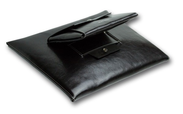 Macbook Tasche PREMIUM LEDER VINTAGE schwarz