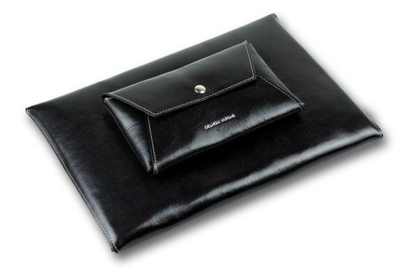 Macbook Tasche PREMIUM LEDER VINTAGE schwarz