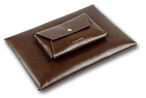 Macbook Tasche PREMIUM LEDER VINTAGE dunkelbraun