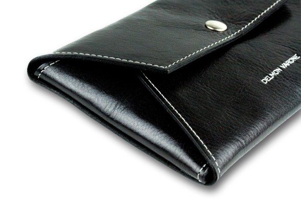 Zubehörtasche SMALL für Macbook & iPad PREMIUM LEDER VINTAGE schwarz