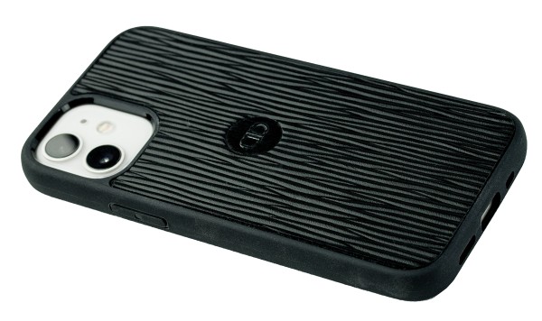 iPhone Case Silikon Schutzhülle in PREMIUM LEDER MANHATTAN Paglia schwarz