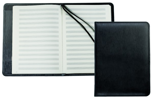 Notenbuch DIN A4+ (auswechselbar) PREMIUM LEDER MANHATTAN Paglia schwarz