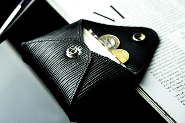 Night Out Wallet / Mini Börse / Kartenetui PREMIUM LEDER MANHATTAN PAGLIA schwarz