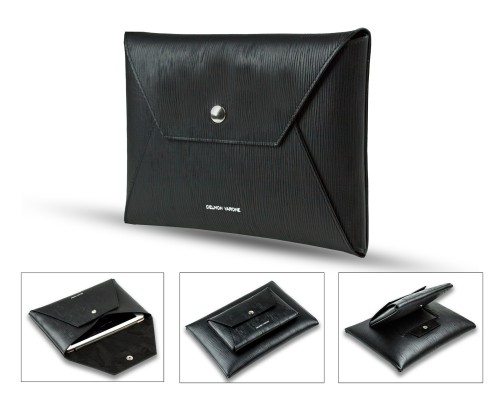 iPad Tasche PREMIUM LEDER MANHATTAN schwarz