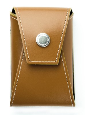 Design Schlüsseletui mit 2 Schlüsselketten CAMBRIDGE Top Grain Leder hellbraun