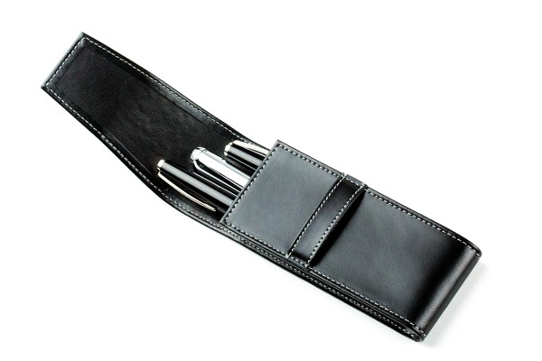 Schreibgeräteetui TRIO CAMBRIDGE Top Grain Leder schwarz