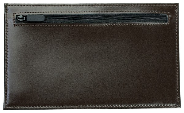 Travel Slim Wallet in CAMBRIDGE Top Grain Rindspaltleder dunkelbraun