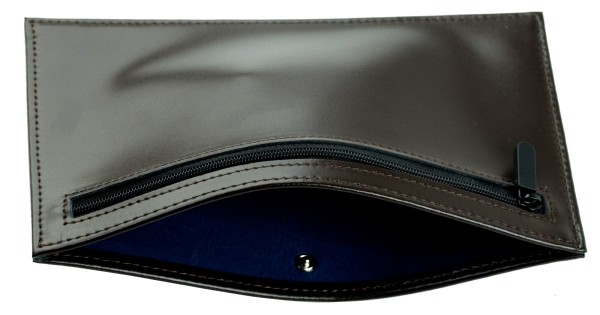 Travel Slim Wallet in CAMBRIDGE Top Grain Rindspaltleder dunkelbraun