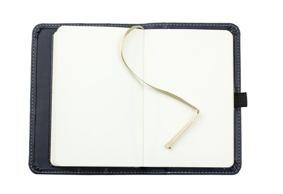 Pocket Notizbuch Lederimitat ECO APPLE LEATHER dunkelblau