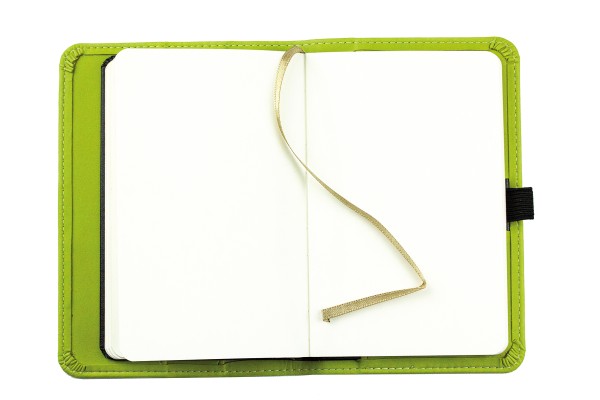 Pocket Notizbuch Lederimitat ECO APPLE LEATHER grün