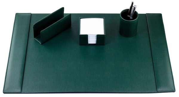Schreibtisch Set NOVAPELL aus veganem Lederimitat grün - made in Germany
