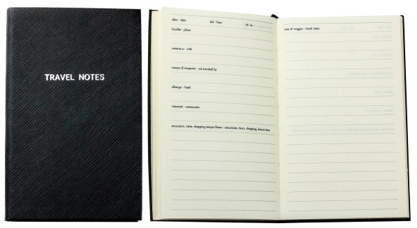 Pocket Notizbuch "TRAVEL NOTES" (auswechselbar) mit Druckknopf, CAMBRIDGE Top Grain Leder dunkelbraun