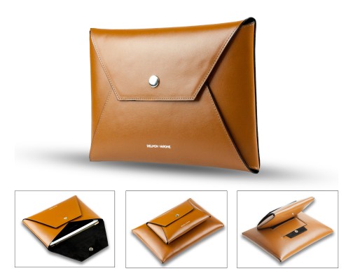 iPad Tasche PREMIUM LEDER BOXCALF braun