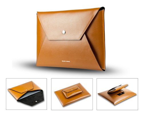 Macbook Tasche PREMIUM LEDER BOXCALF braun