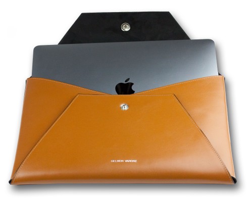 Macbook Tasche PREMIUM LEDER BOXCALF braun