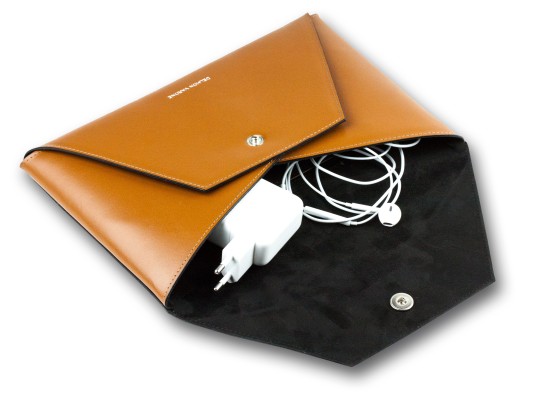 Zubehörtasche BIG für Macbook PREMIUM LEDER BOXCALF braun