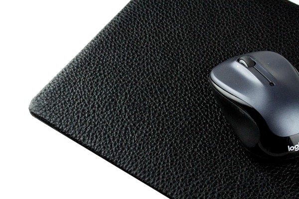 Mousepad PREMIUM LEDER SOFT GRAIN schwarz (genarbt)