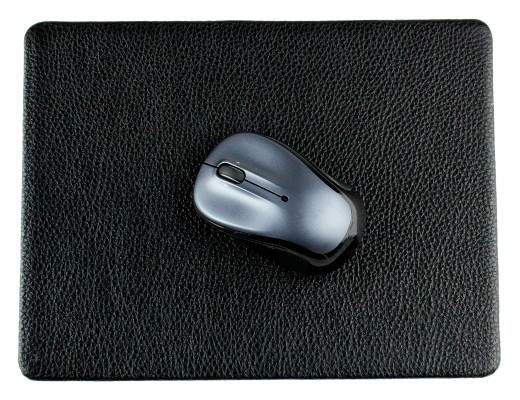 Mousepad PREMIUM LEDER SOFT GRAIN schwarz (genarbt)